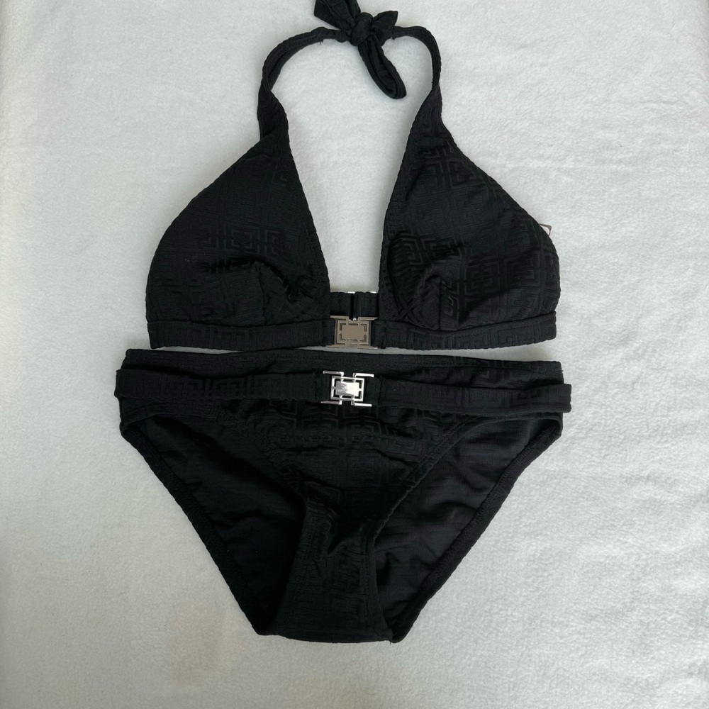 NWT Tommy Bahamas “iron clad” 2 bikini set in black